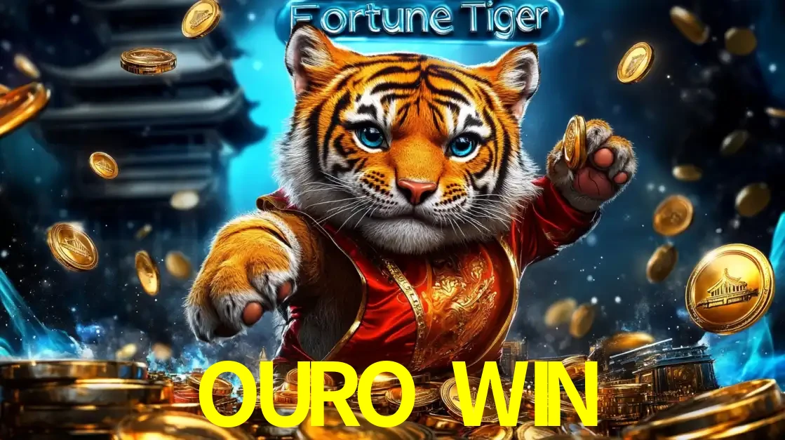 Imagem promocional do jogo de slot Fortune Tiger, com um tigre majestoso em traje tradicional cercado por uma fortuna em moedas de ouro, disponível agora no cassino OURO WIN.